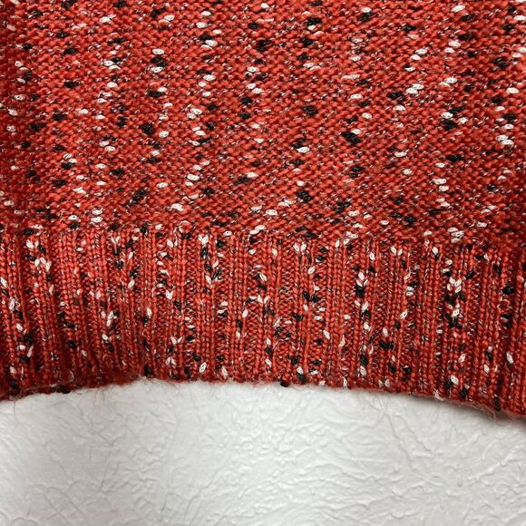 Anthropologie John + Jenn Women's XS Apple Blossom Red Marled Cropped Sweater - Picture 6 of 11